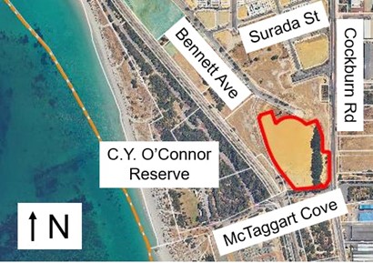 Location of Cockburn Coast Oval